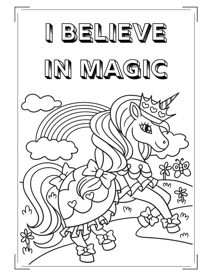 Unicorn Coloring Pages